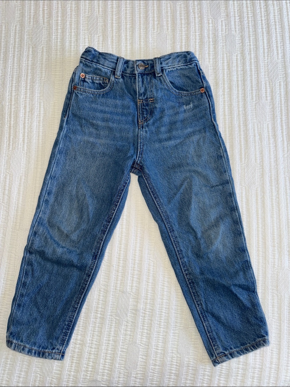Zara Light Blue Kids Denim Jeans with Contrast Stitching